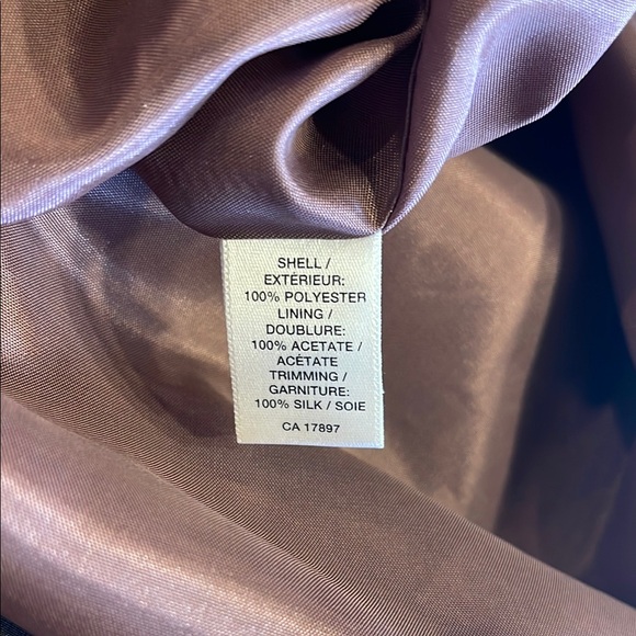 Banana Republic Size 12 Iridescent Eggplant Taffeta Cocktail Dress - Picture 10 of 12